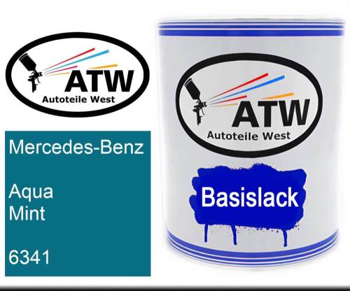 Mercedes-Benz, Aqua Mint, 6341: 1L Lackdose, von ATW Autoteile West.